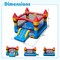Multi-color 420D Oxford Cloth and 500D PVC Inflatable Bounce House with Slide and Basketball Hoop for Kids